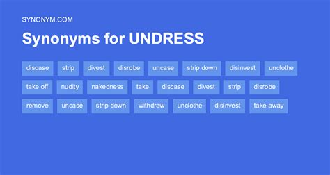 undress|UNDRESS Synonyms: 60 Similar and Opposite Words .